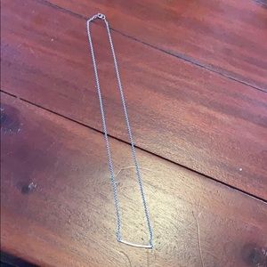 Balance bar silver necklace